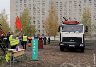 Конкурс профмастерства среди водителей мусоровозов в Могилеве