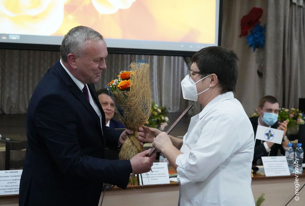 Встреча председателя Могилевского горисполкома с трудовым коллективом горбольницы скорой медицинской помощи 