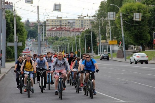 «В ритме города»: могилёвская молодёжь приняла участие в велопробеге 