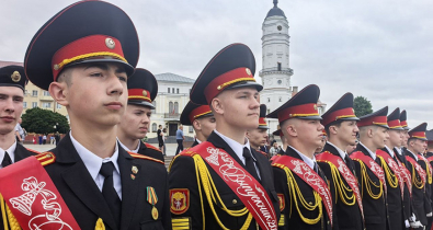 В Могилеве прошел ритуал прощания кадет со знаменем областного кадетского училища