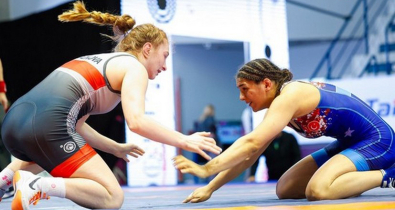 Женская сборная МГУ имени А.А.Кулешова по вольной борьбе - чемпион Республиканской универсиады