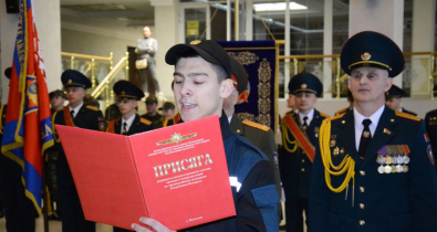 «Профессионализм. Отвага. Честь» В Могилеве 43 спасателя приняли присягу