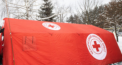 Мобильные пункты обогрева Красного Креста работают на улицах Могилева