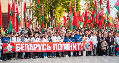 Шествие поколений, «Вальс Победы» и конкурс солдатской каши: как прошел День Победы в Могилеве 